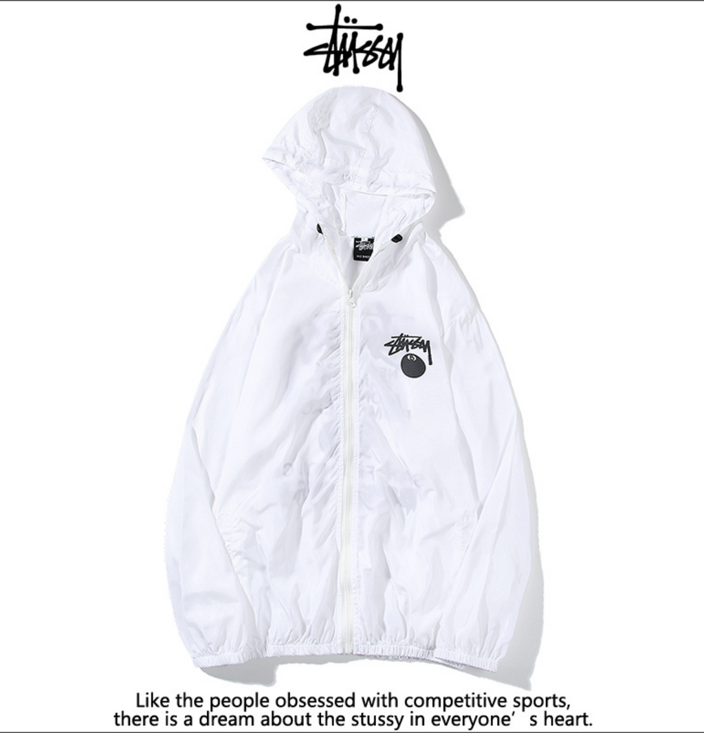 White Stussy Windbreaker