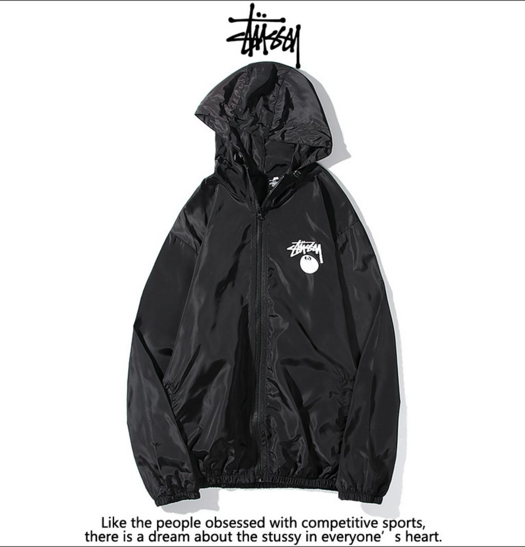 Black Stussy Windbreaker