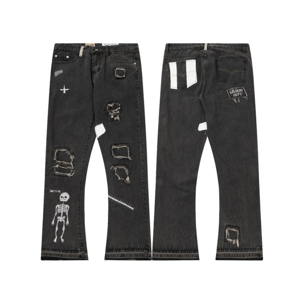 Gallery Dept. Skeleton Patch Denim – Washed Black