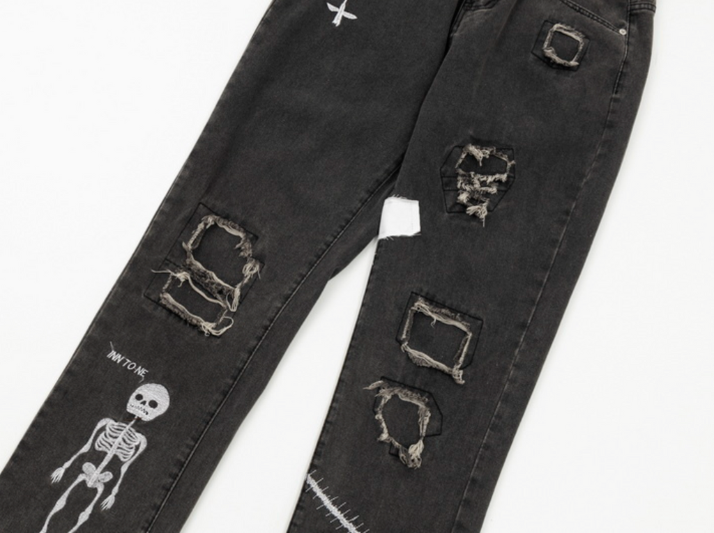 Gallery Dept. Skeleton Patch Denim – Washed Black