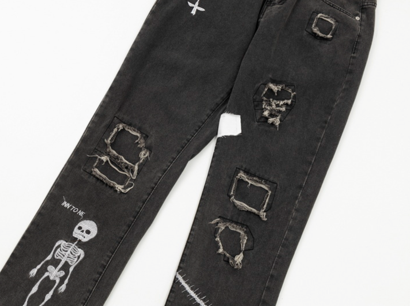 Gallery Dept. Skeleton Patch Denim – Washed Black