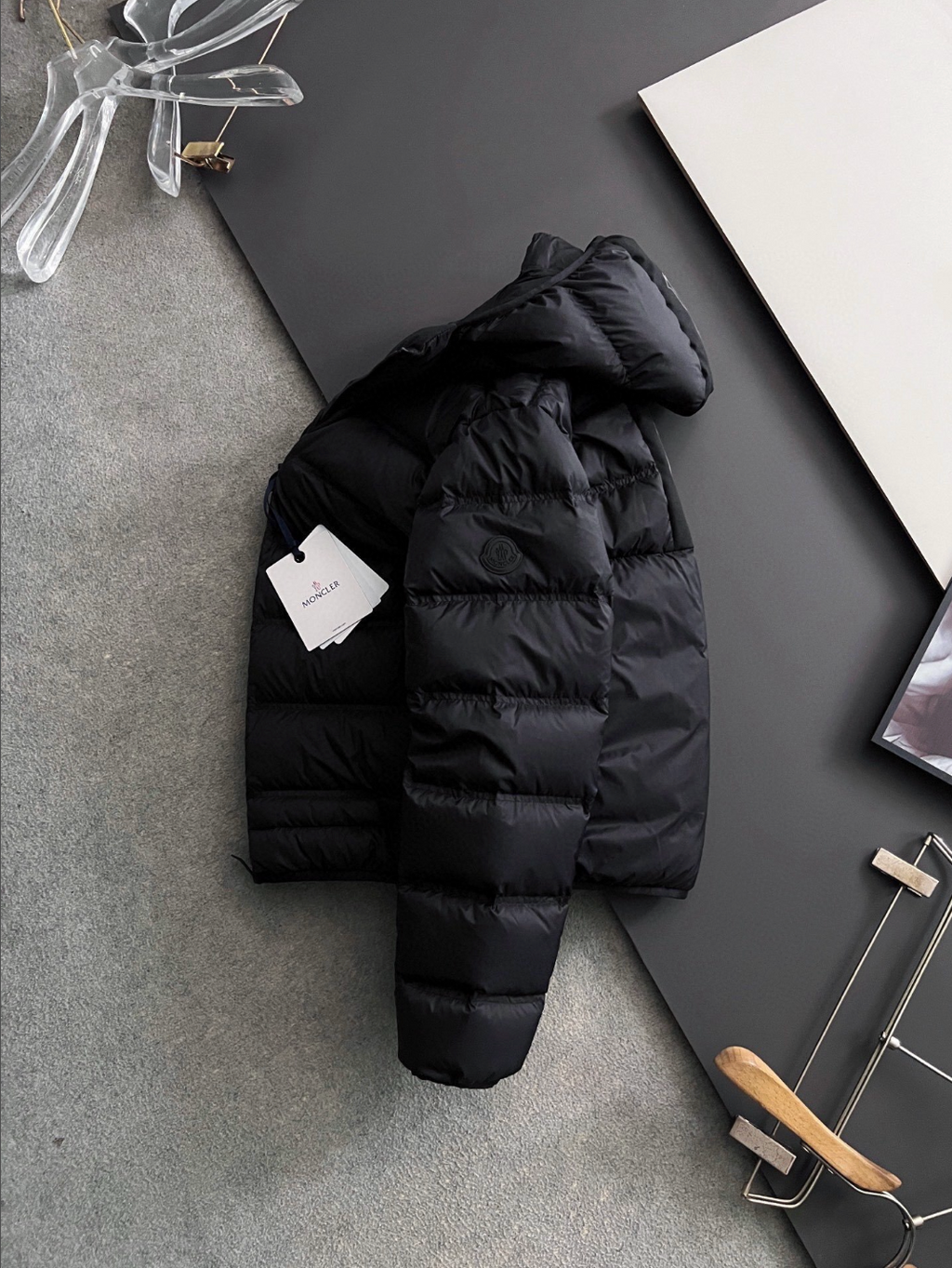Moncler Matte Black Puffer Jacket