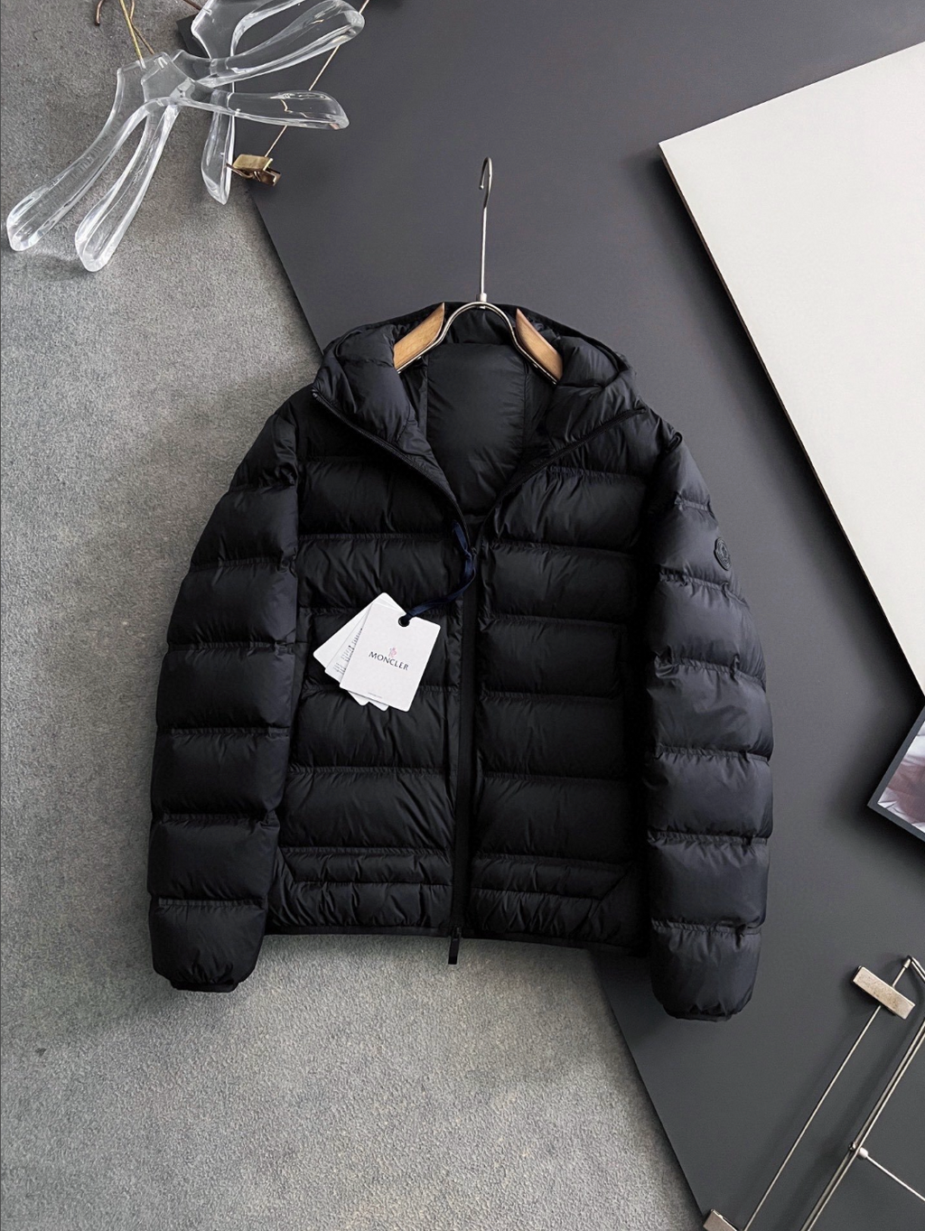 Moncler Matte Black Puffer Jacket