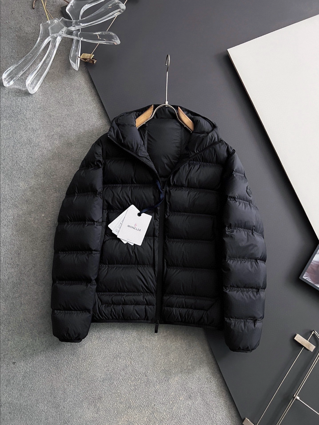 Moncler Matte Black Puffer Jacket